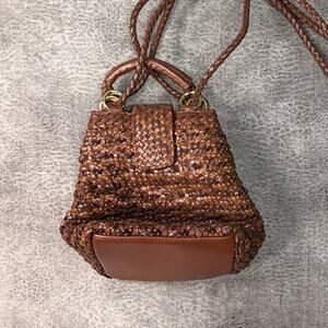Woven Brown Women's Backpack - Classic Handcrafted Style